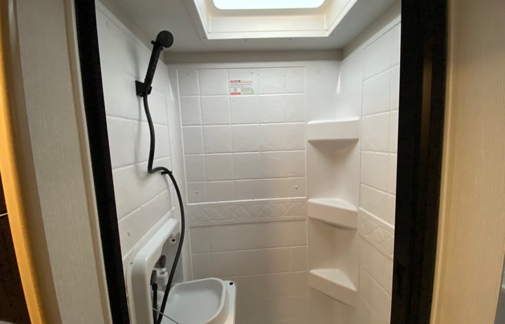 shower has a pull out sink