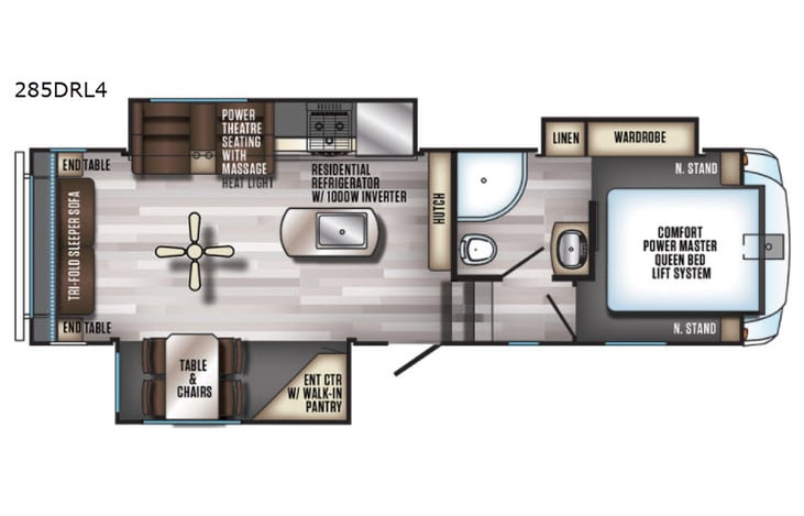 Representative floor plan provided by a trusted RVshare partner.