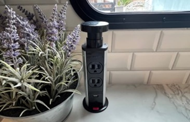 Plugs and USB ports on Kitchen Counter