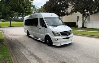 Luxury Mercedes Coach | Massage Chairs & Bathroom