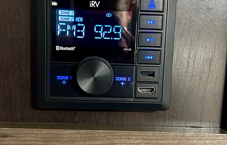 Interior/exterior speakers
Bluetooth capable