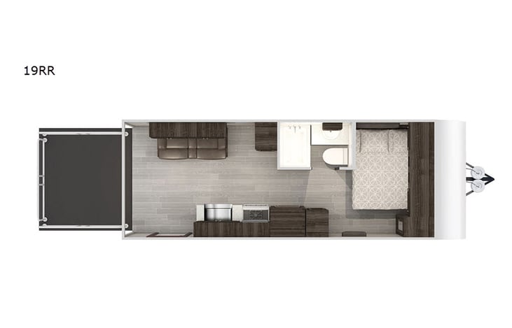 Representative floor plan provided by a trusted RVshare partner.