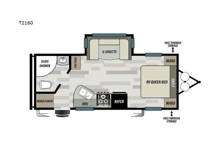 Representative floor plan provided by a trusted RVshare partner.