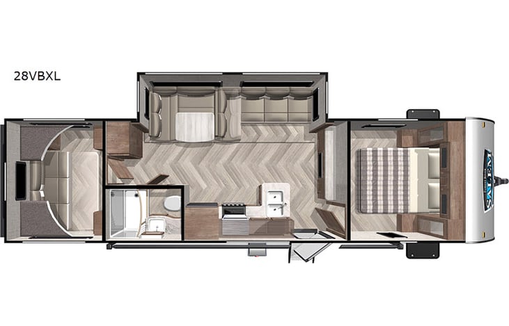 Representative floor plan provided by a trusted RVshare partner.