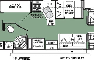 2019 Motorhome sleeps 10 extra large living space