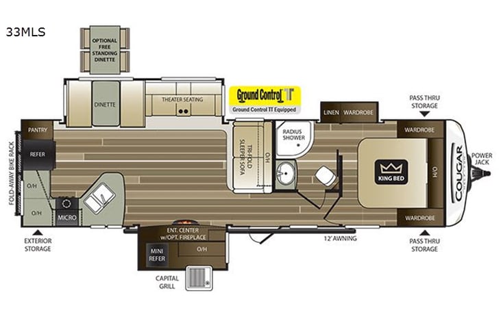 Representative floor plan provided by a trusted RVshare partner.