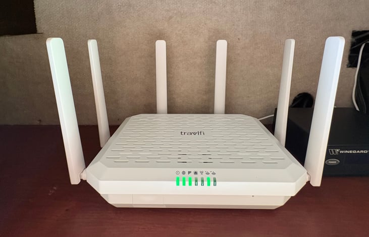 travlFi WiFi 5G router that connects to the strongest signals it can find regardless of the carrier...if 5G isn't available it defaults to 4G