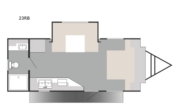 Representative floor plan provided by a trusted RVshare partner.