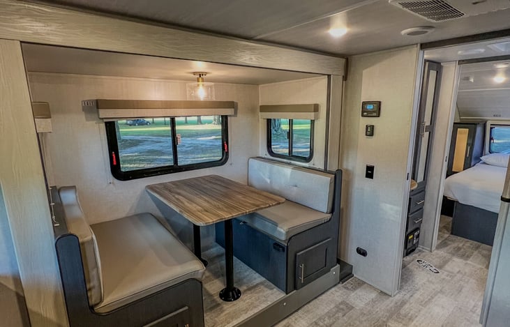 Dinette that also converts to a bed.