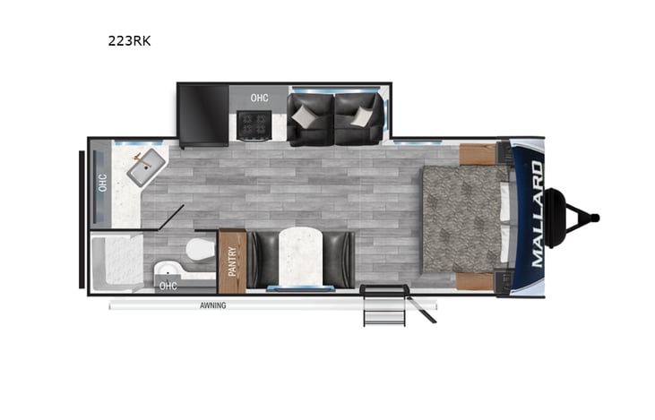 Representative floor plan provided by a trusted RVshare partner.