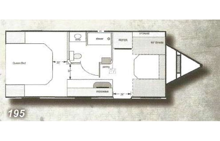 Representative floor plan provided by a trusted RVshare partner.