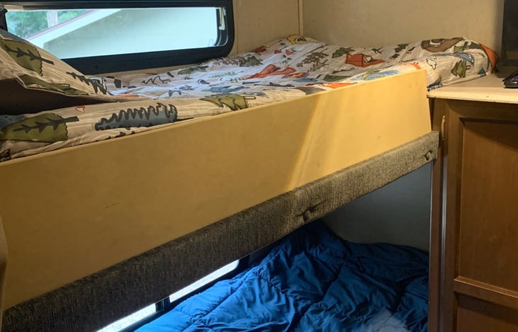 4 total bunk beds with TV/DVD