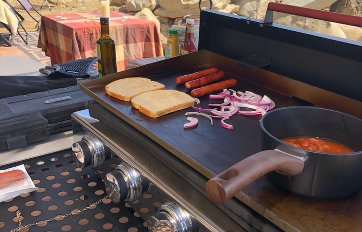 We provide 1 full propane tank for the BBQ grill. BBQ accessories provided. (Food not included)