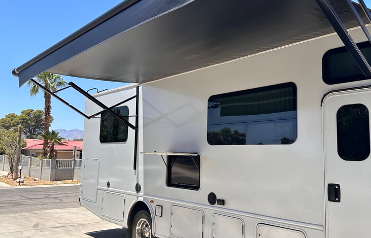 Outdoor TV under the awning