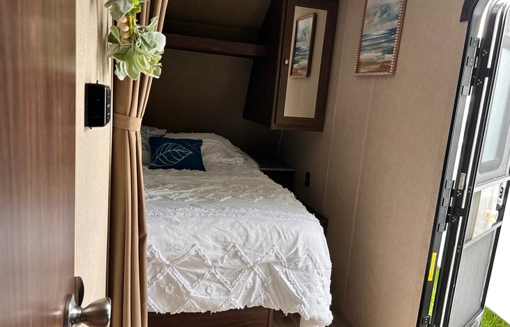 Regular-sized queen mattress (not RV mattress..YAY!)