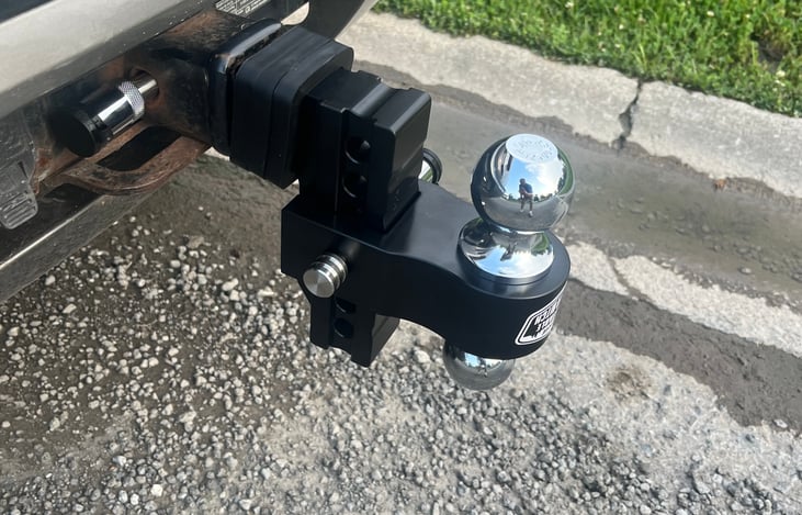 This I think is a good hitch for whoever to pull the camper. I was going to do weight distribution, but I don’t know enough about them (calibration not being able to back up, etc)