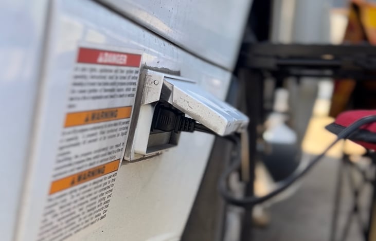 110V AC Power Outlet on Passenger Exterior