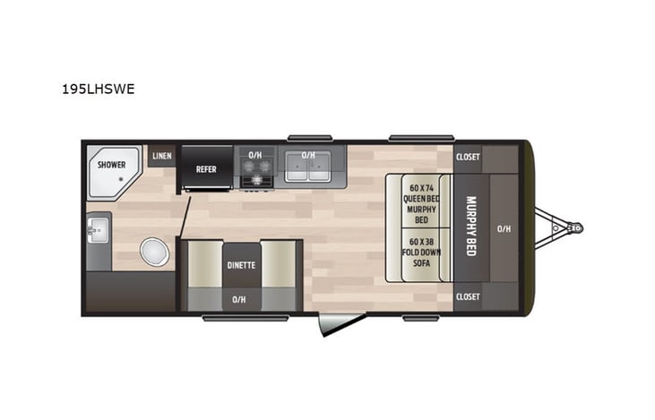 Representative floor plan provided by a trusted RVshare partner.