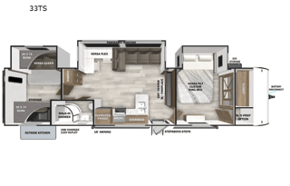 2025 Forest River Salem M-33TS Bunkhouse