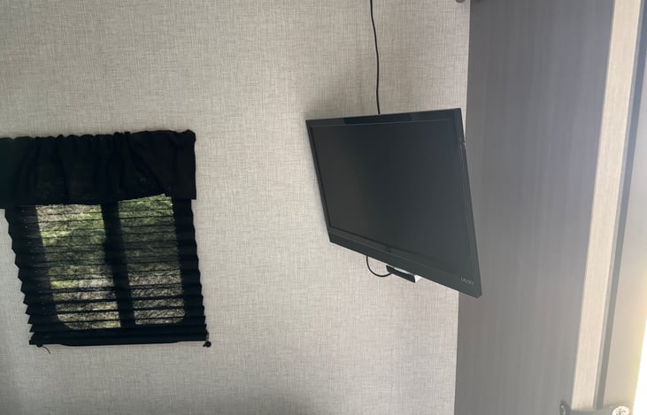 TV in the master bedroom with Roku.