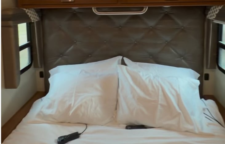 Queen size master bed with individual controls for firmness.