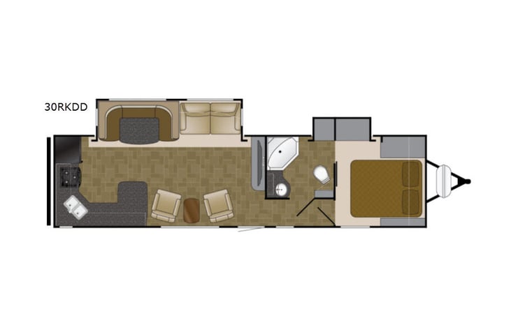 Representative floor plan provided by a trusted RVshare partner.