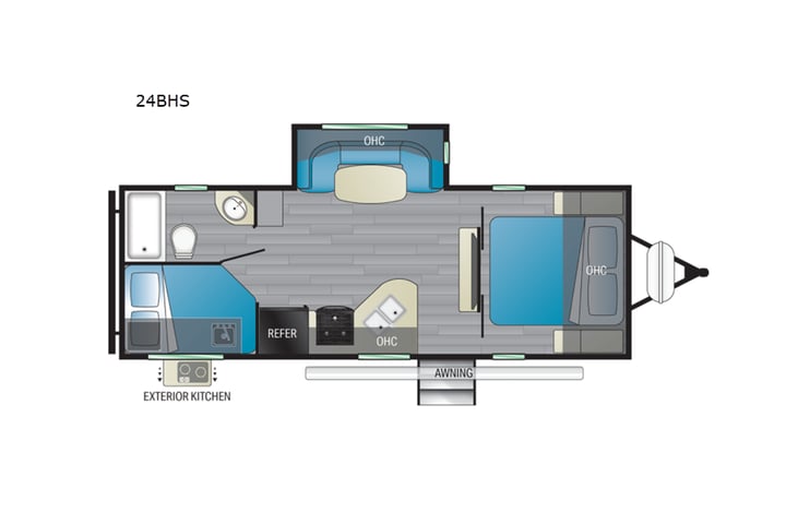 Representative floor plan provided by a trusted RVshare partner.
