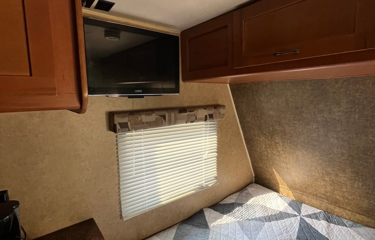 TV can be mounted here or on the exterior!