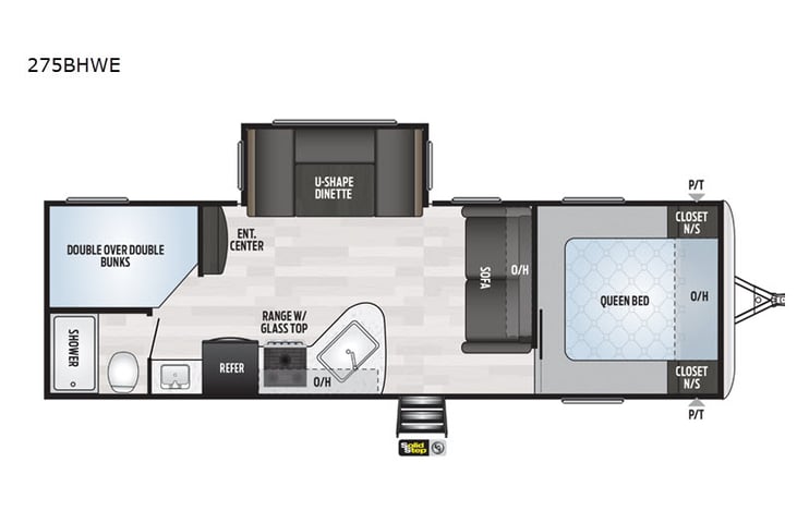 Representative floor plan provided by a trusted RVshare partner.