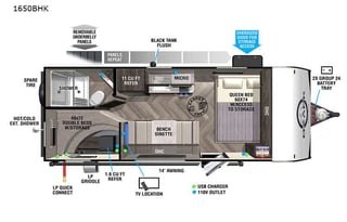 2022 Forest River RV Ozark 1650BHK