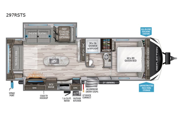 Representative floor plan provided by a trusted RVshare partner.