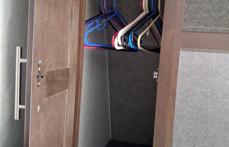 Plenty of storage for hanging cloths