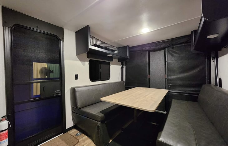 Back room area get for entertainment- ramp/back door opens and converts into a "patio"