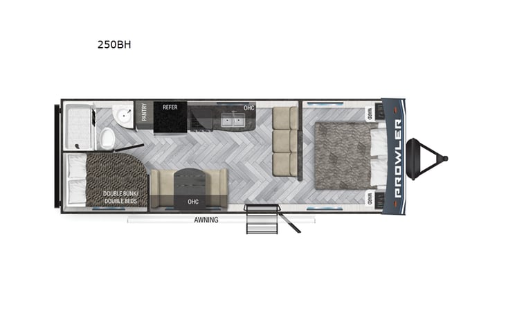 Representative floor plan provided by a trusted RVshare partner.