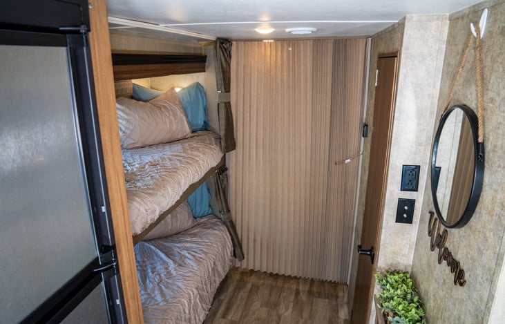 bunk room closed off to primary room