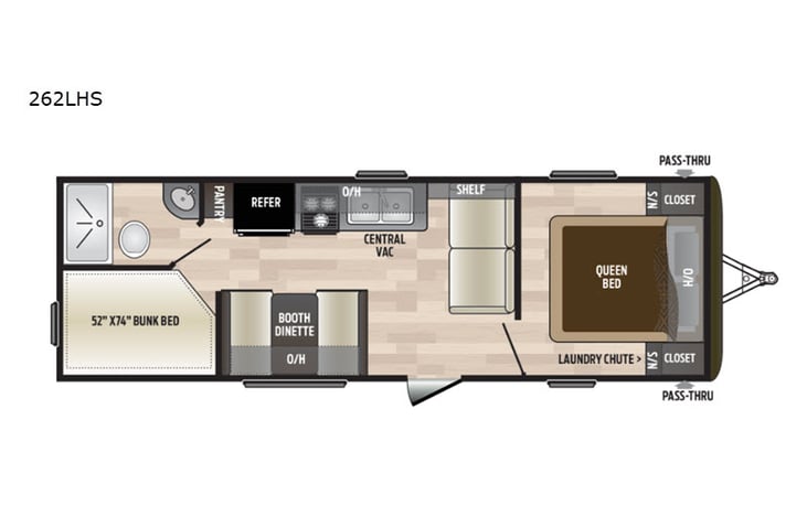 Representative floor plan provided by a trusted RVshare partner.