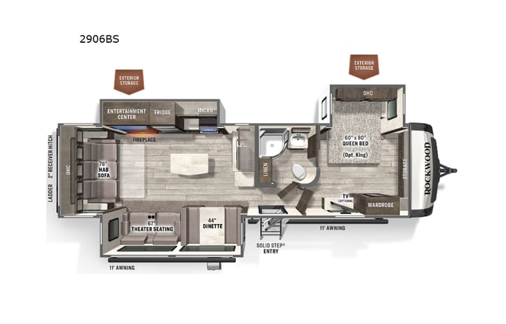 Representative floor plan provided by a trusted RVshare partner.