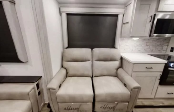 Two recliners for relaxing.