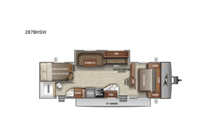 Representative floor plan provided by a trusted RVshare partner.