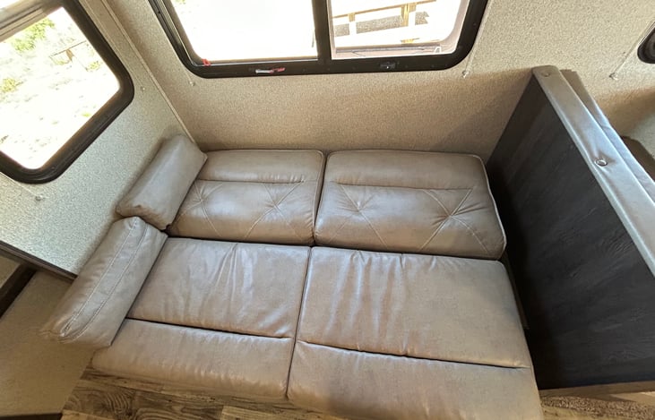 The couch turns into a bed.