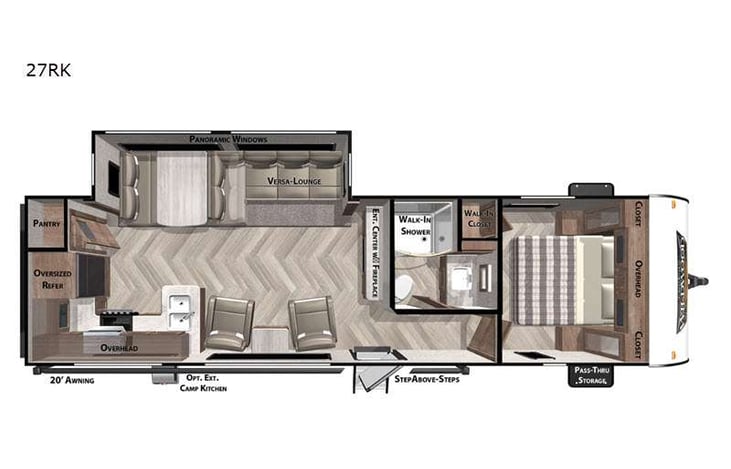 Representative floor plan provided by a trusted RVshare partner.