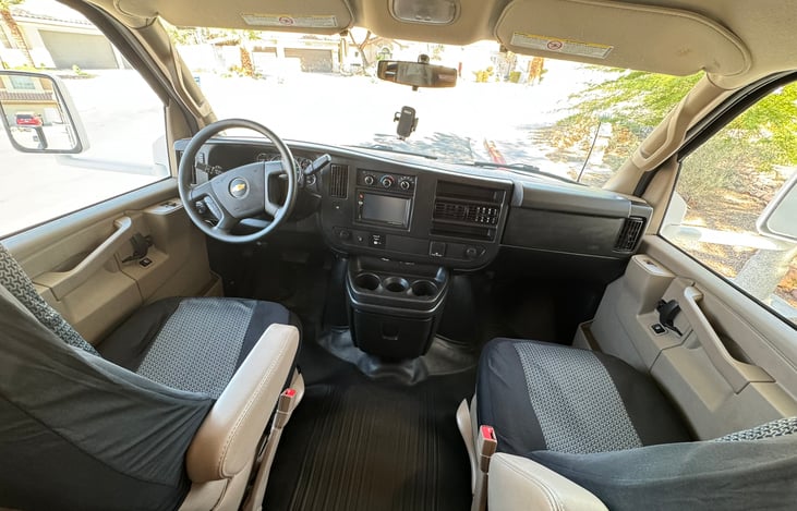 Cabin, with back up camera and Bluetooth radio.