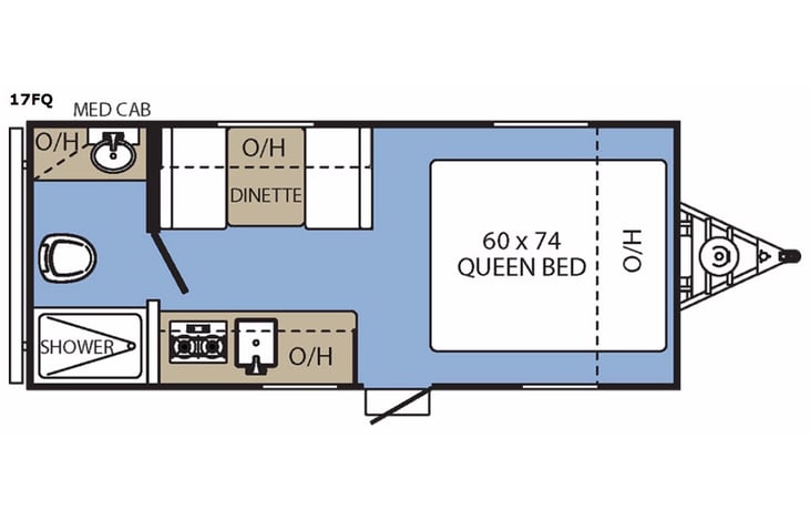 Representative floor plan provided by a trusted RVshare partner.