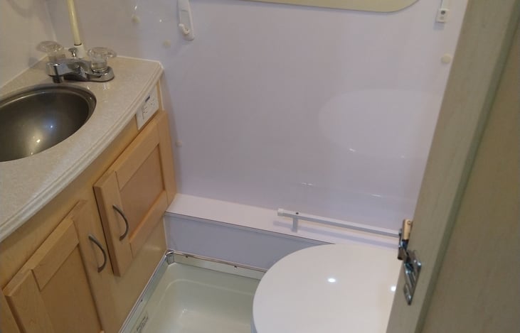 Hot Shower and a Flush Toilet.