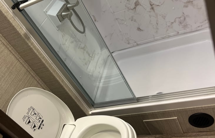 Rear Bathroom + Shower with Skylight