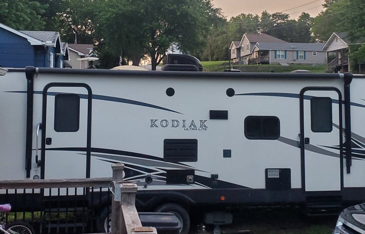 Electric awning with led lighting