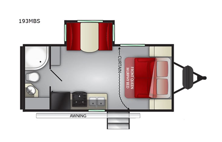 Representative floor plan provided by a trusted RVshare partner.