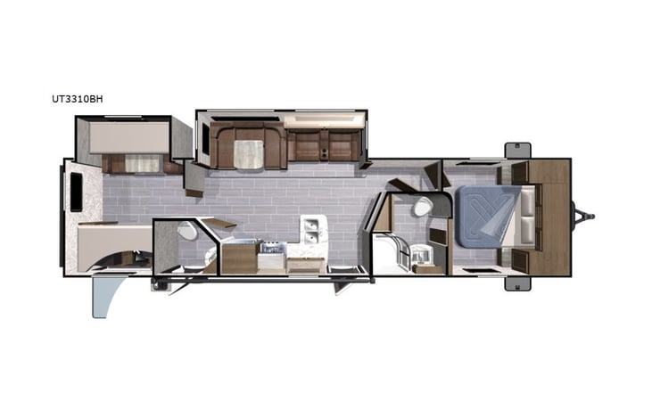 Representative floor plan provided by a trusted RVshare partner.