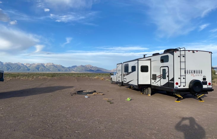 Photo Taken with slides out, overlooking the San Juan Mountain Range in CO