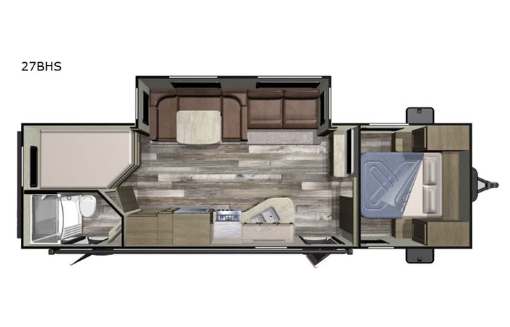 Representative floor plan provided by a trusted RVshare partner.